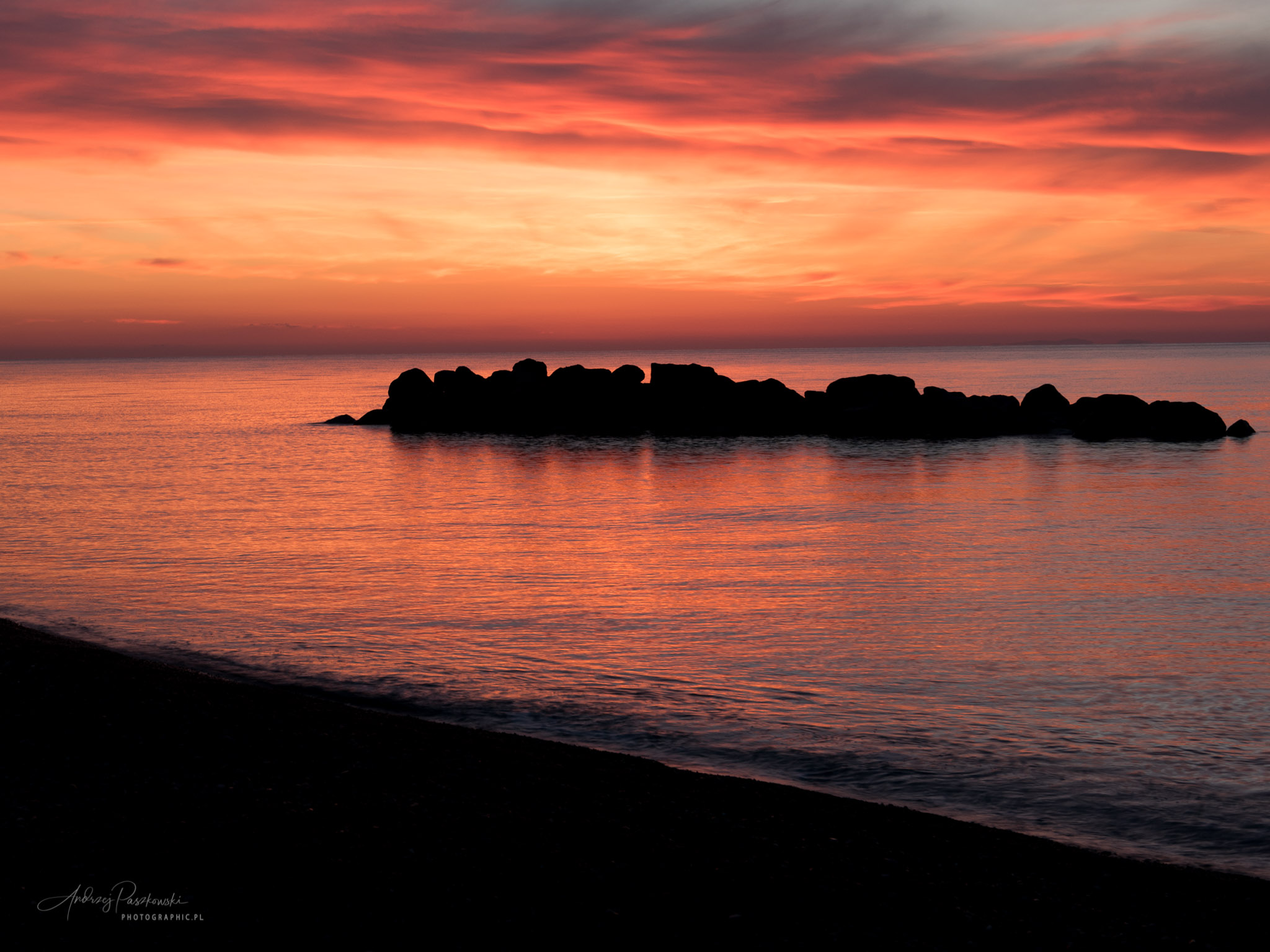 fotografia krajobrazowa wschód słońca Santorini