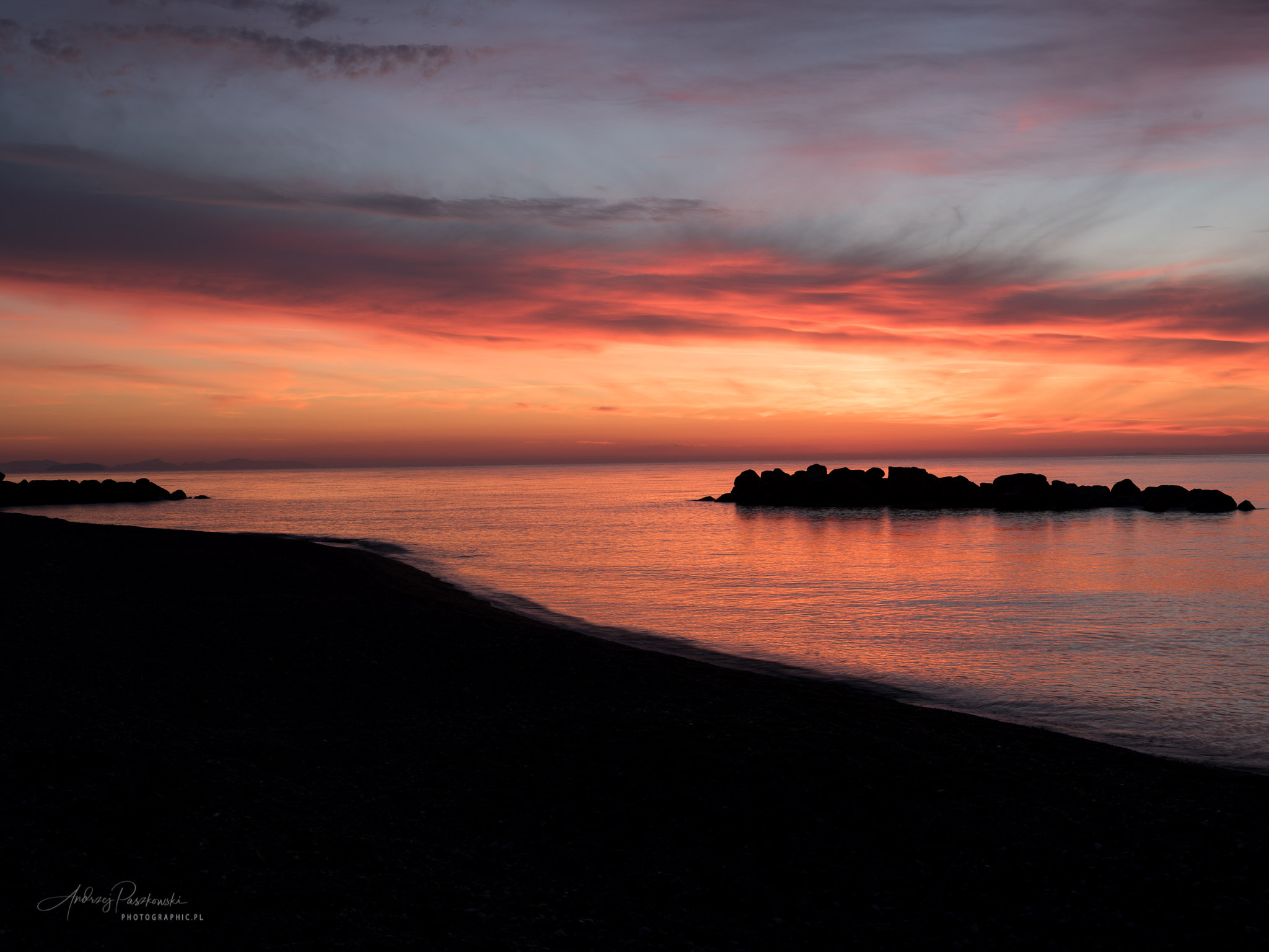 fotografia krajobrazowa wschód słońca Santorini